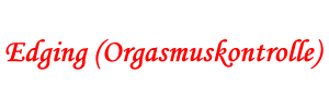 Orgasmuskontrolle / Edging
